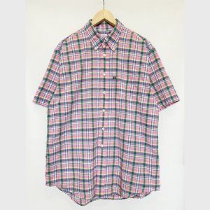 BrooksBrothers 346 Mens Shirt Shot Sleeve Size L